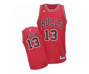 Men's Adidas Chicago Bulls #13 Anthony Morrow Swingman Red Road NBA Jersey