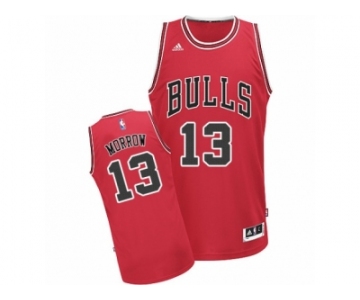 Men's Adidas Chicago Bulls #13 Anthony Morrow Swingman Red Road NBA Jersey