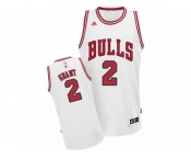 Men's Adidas Chicago Bulls #2 Jerian Grant Swingman White Home NBA Jersey