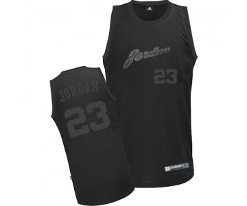 Men's Adidas Chicago Bulls #23 Michael Jordan Swingman All Black NBA Jersey