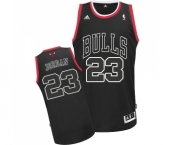 Men's Adidas Chicago Bulls #23 Michael Jordan Swingman Black Shadow NBA Jersey