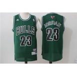 Men's Adidas Chicago Bulls #23 Michael Jordan Swingman Green Throwback NBA Jersey