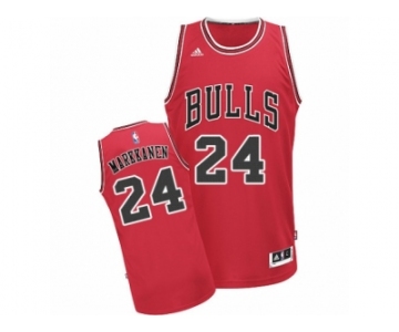 Men's Adidas Chicago Bulls #24 Lauri Markkanen Swingman Red Road NBA Jersey