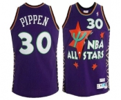 Men's Adidas Chicago Bulls #30 Scottie Pippen Swingman Purple 1995 All Star Throwback NBA Jersey