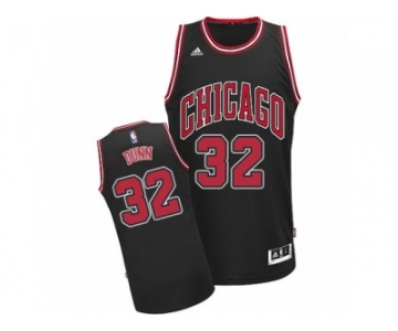 Men's Adidas Chicago Bulls #32 Kris Dunn Swingman Black Alternate NBA Jersey