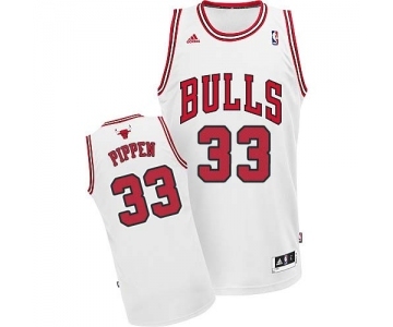 Men's Adidas Chicago Bulls #33 Scottie Pippen Swingman White Home NBA Jersey