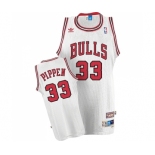 Men's Adidas Chicago Bulls #33 Scottie Pippen Swingman White Throwback NBA Jersey