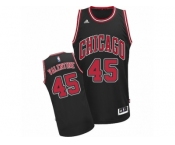 Men's Adidas Chicago Bulls #45 Denzel Valentine Swingman Black Alternate NBA Jersey