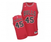 Men's Adidas Chicago Bulls #45 Denzel Valentine Swingman Red Road NBA Jersey