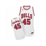 Men's Adidas Chicago Bulls #45 Denzel Valentine Swingman White Home NBA Jersey