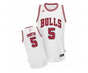 Men's Adidas Chicago Bulls #5 Bobby Portis Swingman White Home NBA Jersey