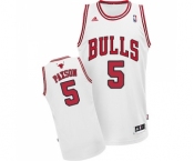 Men's Adidas Chicago Bulls #5 John Paxson Swingman White Home NBA Jersey