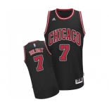 Men's Adidas Chicago Bulls #7 Justin Holiday Swingman Black Alternate NBA Jersey