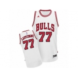 Men's Adidas Chicago Bulls #77 Joffrey Lauvergne Swingman White Home NBA Jersey