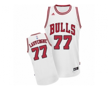 Men's Adidas Chicago Bulls #77 Joffrey Lauvergne Swingman White Home NBA Jersey