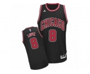 Men's Adidas Chicago Bulls #8 Robin Lopez Swingman Black Alternate NBA Jersey