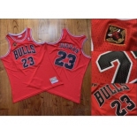 Men's Bulls #23 Michael Jordan Red Stitched 1993 Champions 2013 20th Anniversary Hardwood Classics Jersey