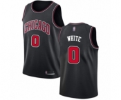 Men's Chicago Bulls #0 Coby White Authentic Black Basketball Jersey Statement Edition