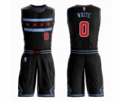 Men's Chicago Bulls #0 Coby White Authentic Black Basketball Suit Jersey - City Edition