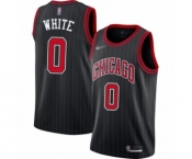 Men's Chicago Bulls #0 Coby White Authentic Black Finished Basketball Jersey - Statement Edition