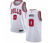 Men's Chicago Bulls #0 Coby White Authentic White Basketball Jersey - Association Edition