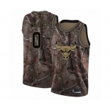 Men's Chicago Bulls #0 Coby White Swingman Camo Realtree Collection Basketball Jersey