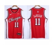 Men's Chicago Bulls #11 DeMar DeRozan 75th Anniversary Red Edition Swingman Stitched Basketball Jersey