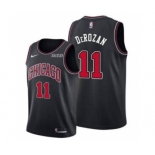 Men's Chicago Bulls #11 DeMar DeRozan Black Edition Swingman Stitched Basketball Jersey