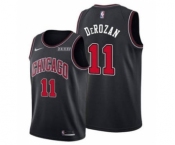 Men's Chicago Bulls #11 DeMar DeRozan Black Edition Swingman Stitched Basketball Jersey