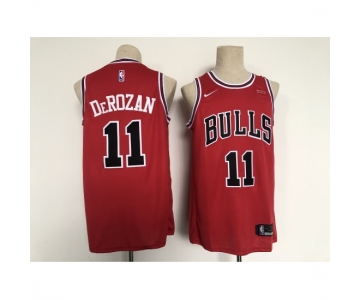 Men's Chicago Bulls #11 DeMar DeRozan Red Stitched Basketball Jersey