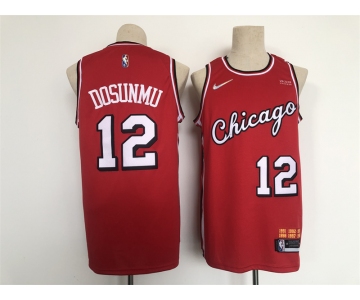 Men's Chicago Bulls #12  Dosunmu Nike Red 2022 Swingman City Jersey