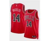 Men's Chicago Bulls #14 Matas Buzelis Red 2024 Draft Icon Edition Stitched Basketball Jersey