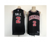 Men's Chicago Bulls #2 Lonzo Ball Black Stitched Basketball Jersey