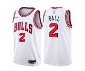 Men's Chicago Bulls #2 Lonzo Ball White 2021 Nike Swingman Stitched Jersey