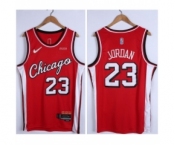 Men's Chicago Bulls #23 Michael Jordan 75th Anniversary Red Edition Swingman Stitched Basketball Jersey