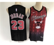 Men's Chicago Bulls #23 Michael Jordan Authentic Black salute edition 2021 New Basketball Jersey