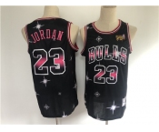 Men's Chicago Bulls #23 Michael Jordan Authentic Black starry Sky edition Basketball Jersey