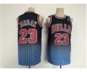 Men's Chicago Bulls #23 Michael Jordan Balck Throwback Stitched Jersey