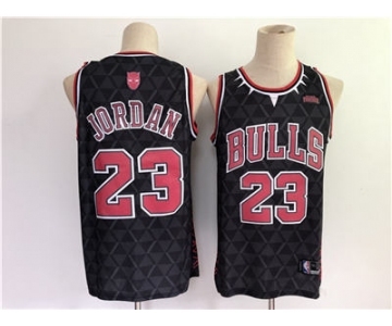 Men's Chicago Bulls #23 Michael Jordan Black Stitched Basketball Jersey