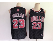 Men's Chicago Bulls #23 Michael Jordan Black Stitched NBA Jersey