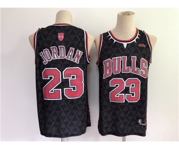 Men's Chicago Bulls #23 Michael Jordan Black Stitched NBA Jersey