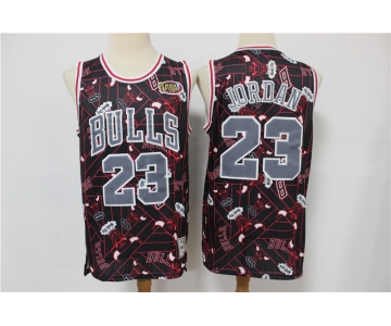 Men's Chicago Bulls #23 Michael Jordan Black Tear Up Pack Mitchell & Ness Swingman Jeresy