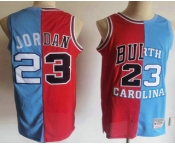 Men's Chicago Bulls #23 Michael Jordan Blue Red Two Tone Stitched Hardwood Classic Swingman Jersey