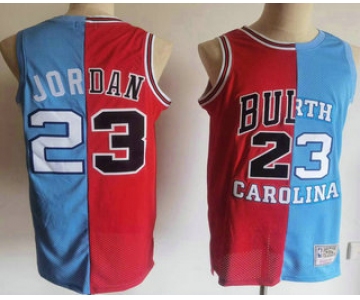 Men's Chicago Bulls #23 Michael Jordan Blue Red Two Tone Stitched Hardwood Classic Swingman Jersey