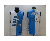 Men's Chicago Bulls #23 Michael Jordan Blue-White Swingman Basketball Jersey