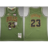 Men's Chicago Bulls #23 Michael Jordan Green 1997-98 Throwback Stitched Basketball Jersey