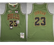 Men's Chicago Bulls #23 Michael Jordan Green 1997-98 Throwback Stitched Basketball Jersey