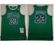 Men's Chicago Bulls #23 Michael Jordan Green Throwback Stitched Basketball Jersey