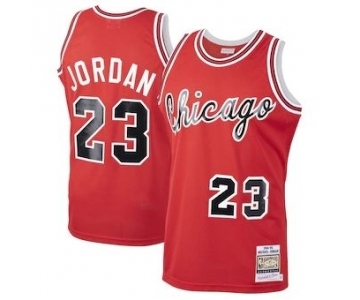 Men's Chicago Bulls #23 Michael Jordan Mitchell & Ness 1984-85 Hardwood Classics Jersey - Red