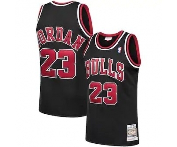 Men's Chicago Bulls #23 Michael Jordan Mitchell & Ness 1997-98 Hardwood Classics Jersey - Black